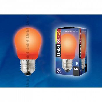 Лампа ESL-G45-9/RED/E27 Uniel (снято с производство, гарантия 2 недели)