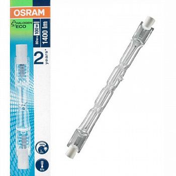 Лампа галогенная линейная L-78mm 80W R7s 230V Osram