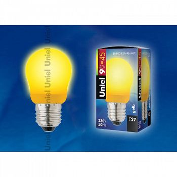 Лампа ESL-G45-9/YELLOW/E27 Uniel (снято с производство, гарантия 2 недели)