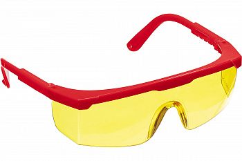 Очки защитные, желтые, монолинза с доп. боковой защитой, открытого типа  ЗУБР СПЕКТР 5