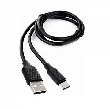Кабель USB-TypeC 1м Calexpert Classic 0.2 3А черный
