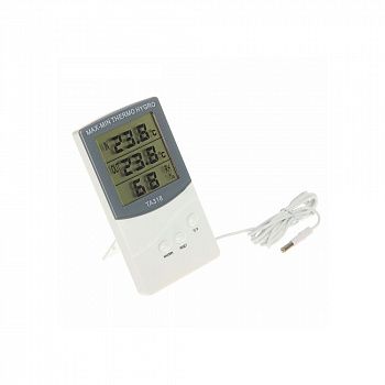 Термометр электронный LuazON LTR-07, датчик температуры, влажности , белый