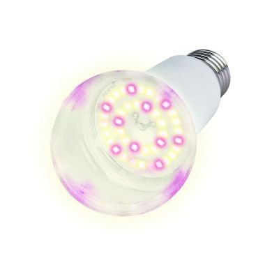 Лампа фито прозрачная спектр для фотосинтеза  Е27 15W LED A60-15W/SPFB/E27/CL PLP30WH Uniel