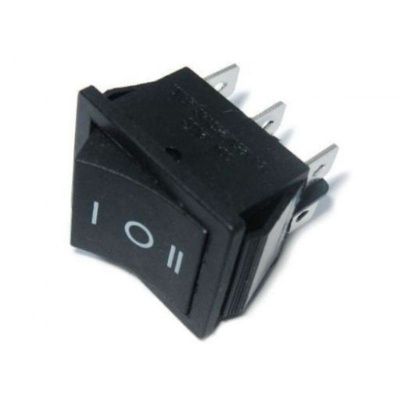 Выключатель клавишный 250V 15А (6с) (ON)-OFF-(ON) черный с нейтралью Б/Фикс (RWB-508,SC-767) REXANT