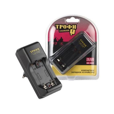 Зарядное устройство TR-920 AA компактное +2 HR6 2500mAh ТРОФИ
