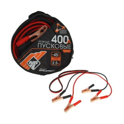 Провода прикуривания Nova Bright, морозостойкие, 400А, 2,5м., сумка