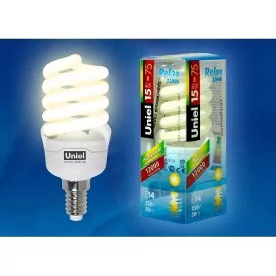 Лампа энергосберегающая ESL-S41-15/3300/E14 Uniel